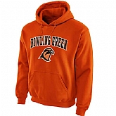 Men's Bowling Green St. Falcons Midsize Arch Pullover Hoodie - Orange,baseball caps,new era cap wholesale,wholesale hats